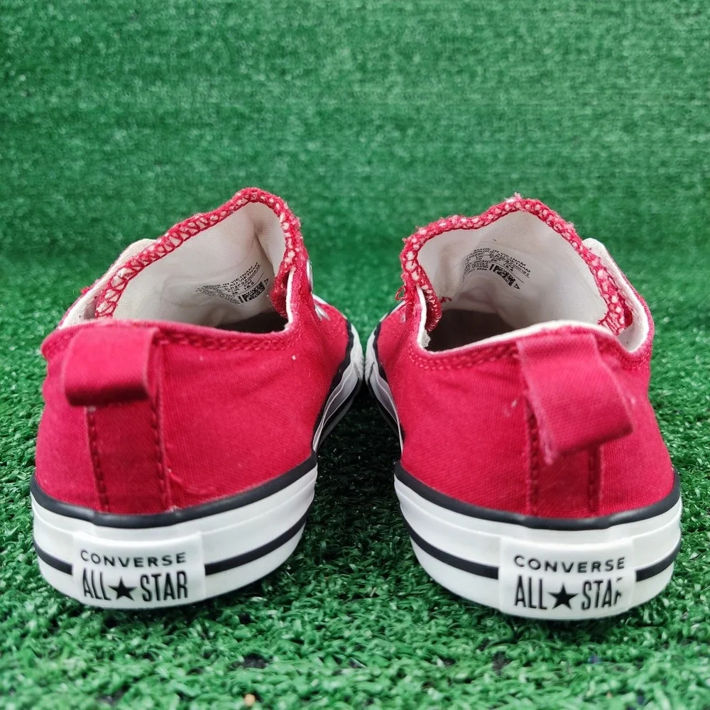 Converse Sneakers Kids 10 Red Chuck Taylor All Star Slip On Low Top 764029F